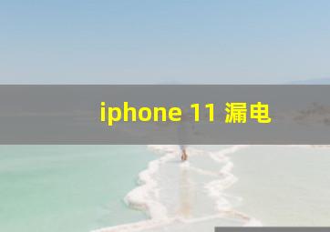 iphone 11 漏电